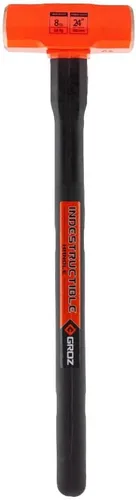 Vista 6 de Groz Copper Head Club Hammer, 2.5 libras, cabeza de cobre puro 99.9%, mango indestructible de 12 pulgadas, herramienta de golpeo a prueba de chispas
