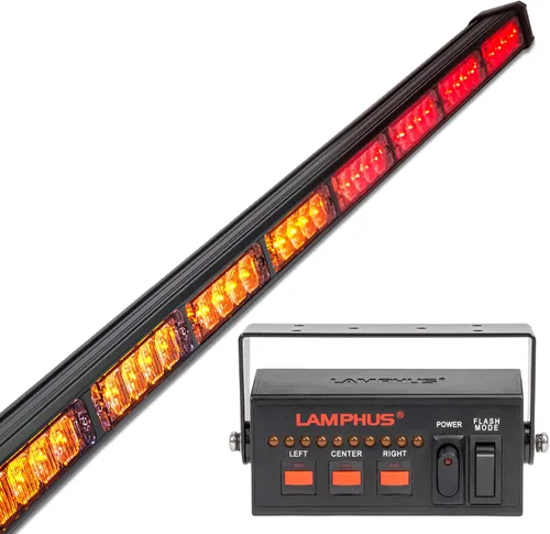 Vista 10 de lamphus SolarBlast sbls64 29" 24 W LED Advertencia Tráfico de Emergencia Advisor – Barra de luz ámbar azul, Azul