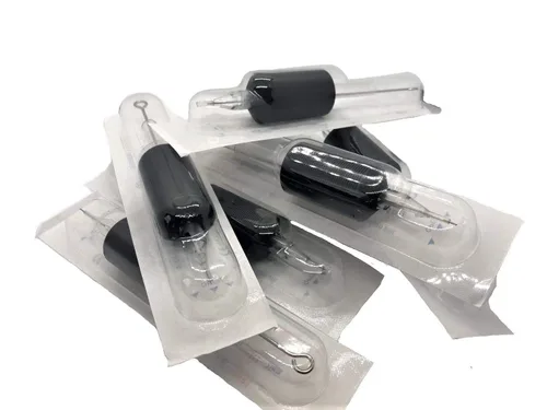 Vista 4 de 20 agujas y tubos desechables para tatuajes de 1 pulgada 5RS, 7RS, 9RS, 11RS, 14RS (11 sombreador redondo)