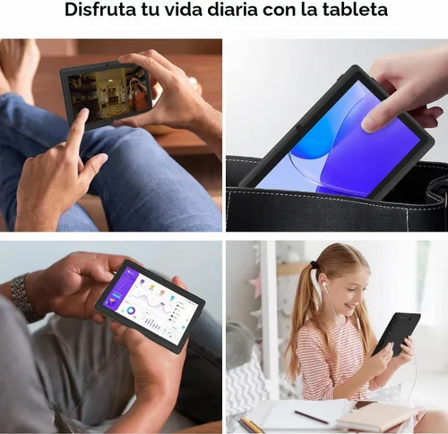 Vista 6 de PRITOM K7PRO Tablet de 7 pulgadas con funda de 32 GB - Tablet PC Android 13 con procesador de cuatro núcleos, pantalla HD IPS, cámara dual, WiFi