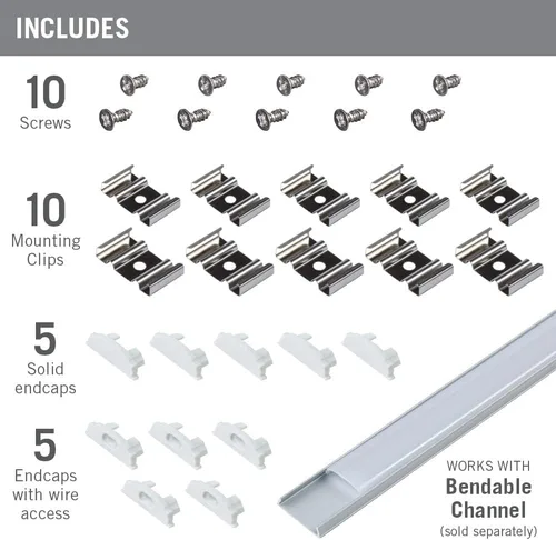 Vista 3 de Armacost Lighting Paquete de accesorios de cinta LED flexible - Blanco, 960003