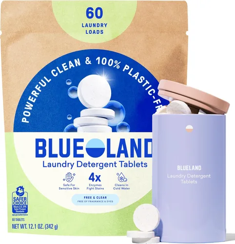 Vista 15 de BLUELAND Pastillas de detergente para ropa, 36 unidades, cápsulas, hojas y alternativa líquida sin plástico, respetuosas con el medio ambiente, sin