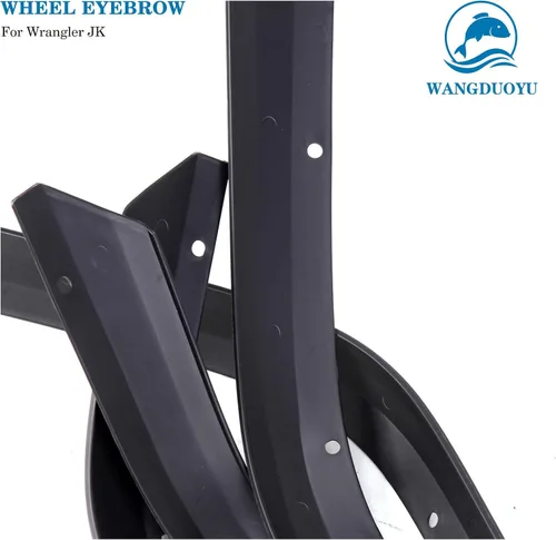 Vista 2 de Juego de extensiones de guardabarros delanteros y traseros compatibles con modelos Jeep Wrangler JK JKU 2007-2018 (se adapta a JK JKU)