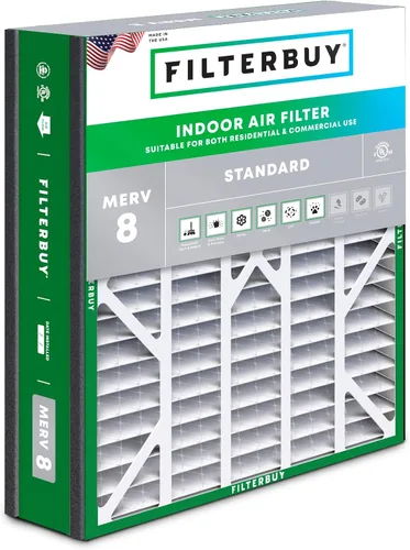 Vista 18 de Filterbuy Filtro de aire 10x17x2 MERV 8 Essential Dust & Allergy Defense (paquete de 1), filtros exteriores plisados electrostáticos para sistema