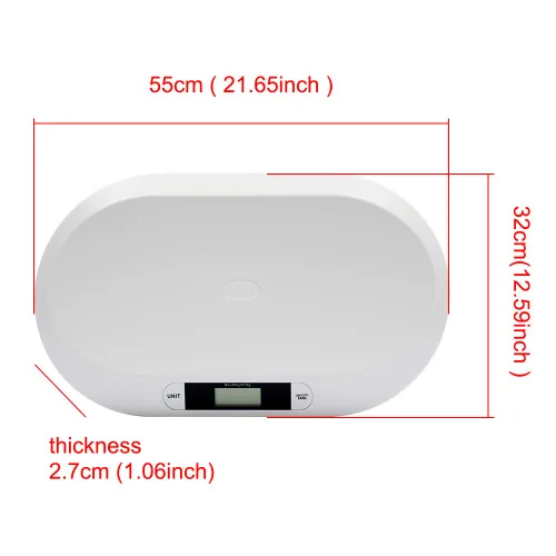 Vista 2 de Báscula electrónica digital para bebés de 44.1 lbs/44 libras, medición de peso para bebé/bebé/mascota con precisión, precisión de 0.35 onzas