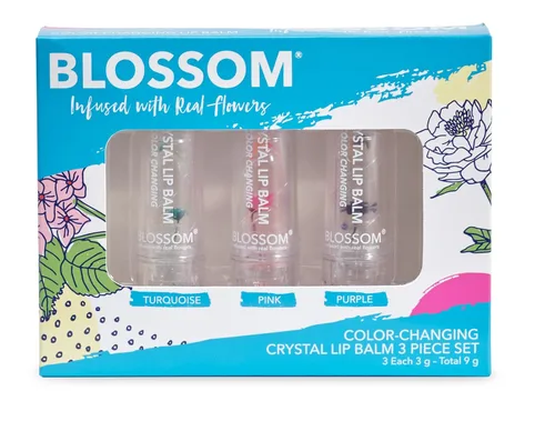 Vista 9 de Blossom Brillo labial perfumado roll-on, infundido con flores reales, fabricado en Estados Unidos, 0.3 fl. oz./9ml, juego de regalo de 3
