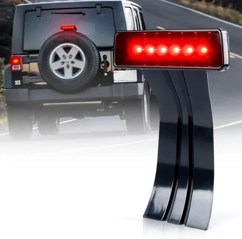 Vista 8 de Xprite Luces LED de Tercera Luz de Freno con Lente Transparente, Luz de Parada Trasera de Montaje Alto Compatible con Jeep Wrangler JK 2007-2018