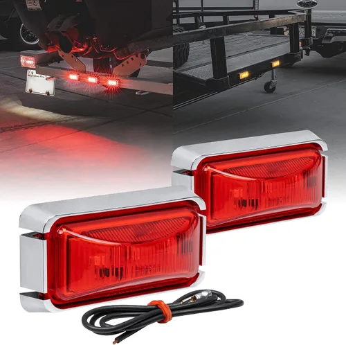 Vista 19 de TRUE MODS Luz de marcador LED ámbar de 2.5 pulgadas con bisel negro [DOT FMVSS 108] [SAE P2PC] [montaje superficial] [impermeable IP67] Luces