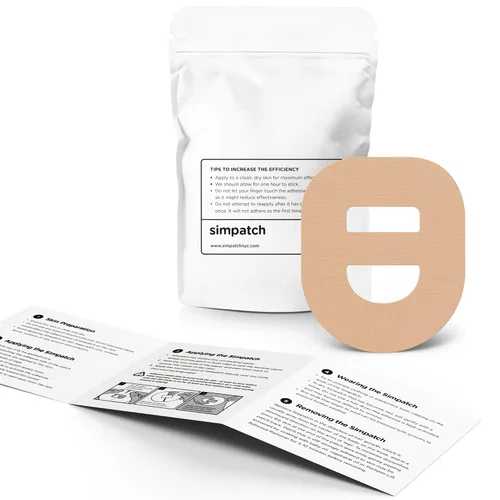 Vista 2 de Parche adhesivo para Omnipod con correa - Paquete de 25 (Color canela)