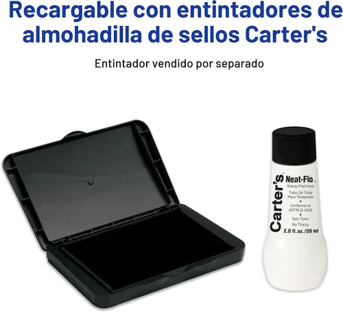 Vista 7 de Avery Carter's - Almohadilla de espuma para sellos, 2.75 x 4.25 pulgadas, negro, 1 bloc (21381)