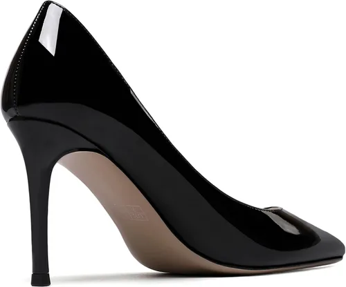 Vista 5 de WAYDERNS Zapatos de tacón alto de aguja de charol para mujer, de 3.5 pulgadas