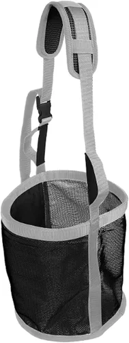 Vista 10 de Majestic Ally Bolsa de alimentación para caballos, bolsa de alimentación de malla de nailon resistente, correa ajustable con cierre duradero