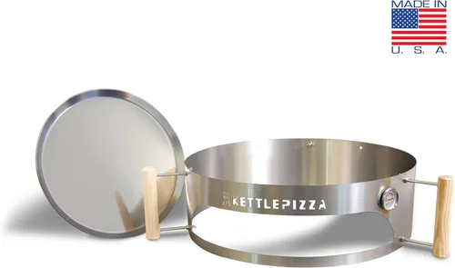 Vista 2 de Fabricado en EE. UU. KettlePizza Basic Kit de horno de pizza para parrillas redondas de 18,5 y 22.5 pulgadas, kpb-22