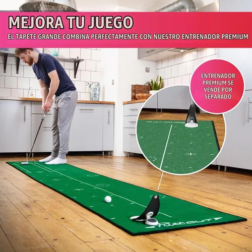 Vista 9 de PuttOut Alfombrilla grande para golf (144.5 x 26.4 in)