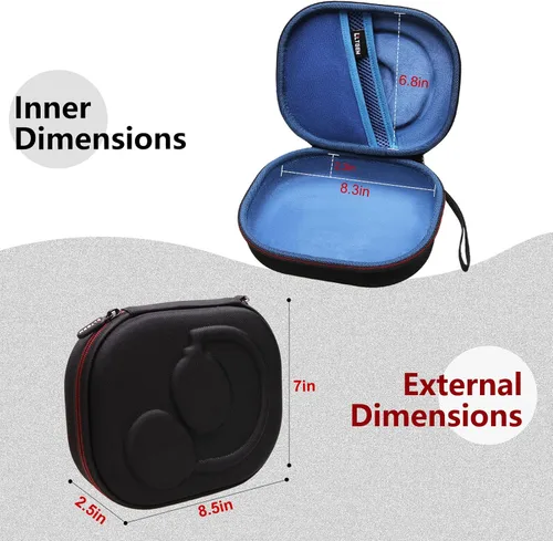 Vista 7 de LTGEM Funda rígida para auriculares JBL - Azul cielo/ Azul oscuro