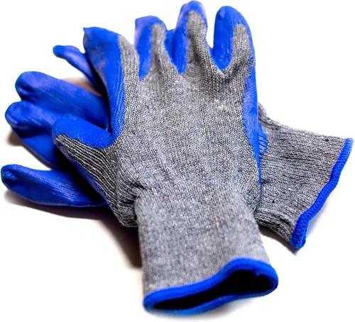 Vista 2 de G & F Products 150 pares de guantes de punto con palma sumergida en látex de grado económico, guantes de trabajo con revestimiento de nitrilo