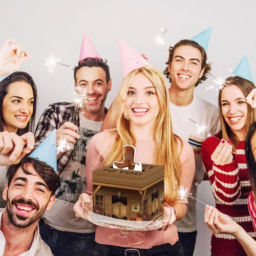 Vista 5 de Caja de dinero sorpresa para fiesta de vaquero, caja de dinero, regalo en efectivo, con tirador, decoración de fiesta de vaquero para mujeres