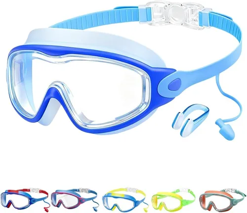 Vista 14 de Teamoda Gafas de natación antivaho con clip de nariz y tapones para los oídos
