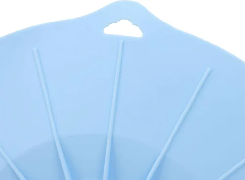 Vista 9 de Juego de tapa de silicona resistente al calor, reutilizable, cubierta de salpicaduras de microondas, tapa de succión de alimentos para cuencos, Azul
