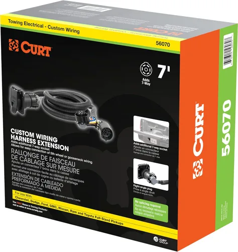 Vista 9 de CURT 56070 - Arnés con cableado personalizado (para remolque).