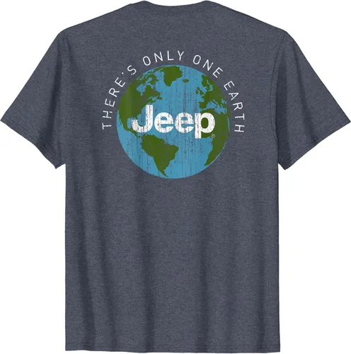 Vista 2 de Jeep - There Only One Earth (Front Back Print) Camiseta, Azul Patchwork, S