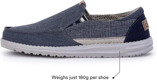 Vista 3 de Hey Dude Thad - Mocasines para hombre en varios colores, cómodos y ligeros
