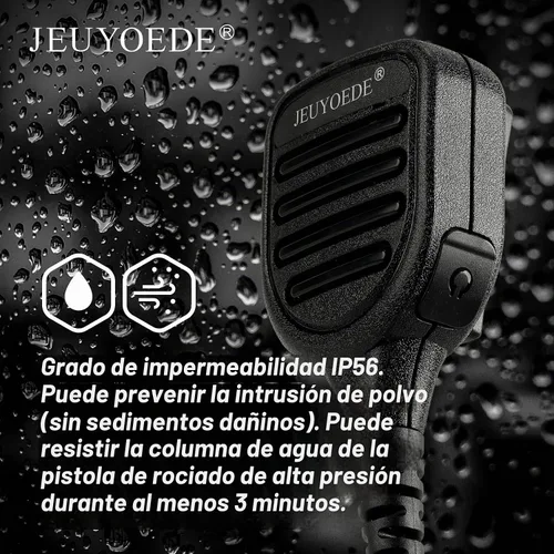 Vista 3 de Micrófono de radio impermeable con control remoto Walkie Talkie Micrófono con conector de audio de 0.1 in compatible con Motorola XPR3300 XPR3300e