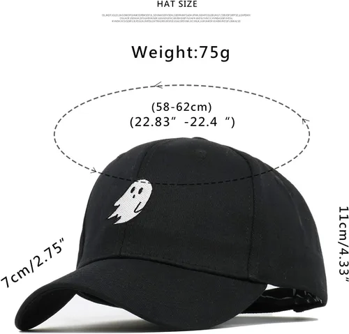 Vista 4 de Gorra de béisbol bordada para hombre y mujer, sombrero de Snapback de color puro