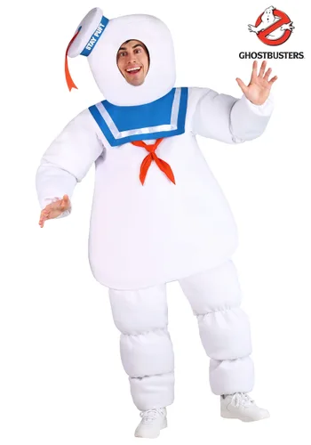 Vista 3 de Disfraz de Adulto Stay Puft de Ghostbusters Talla Plus Size Multicolor