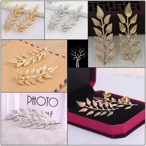 Vista 5 de WCRAZYE Pines de cuello triangular retro con patrón hueco y ángulo para hombres y mujeres, broche de palacio de plata simple dorado y plateado