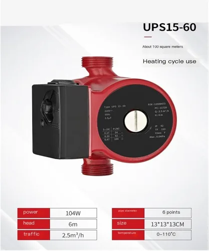 Vista 2 de Hot Water Boosting Circulation Pump(UPS15-60(6 points))