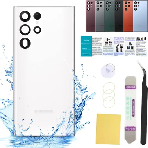 Vista 101 de Compatible con Samsung Galaxy Note 8 - Carcasa trasera de repuesto de cristal de 6.3 pulgadas, SM-N950, todos los portadores con manual de Negro