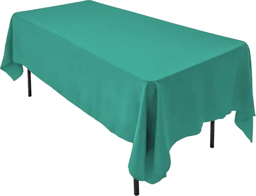 Vista 49 de AK TRADING CO. Mantel rectangular de poliéster de 60 x 102 pulgadas, fabricado en Estados Unidos, resistente a las arrugas, ignífugo, duradero