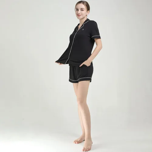 Vista 6 de Women's Pajama Sets Bamboo Pajama Button Down Sleepwear Nightwear 2 Piece Pj Set Soft Pjs Lounge Sets
