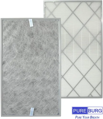 Vista 2 de PUREBURG HE6FKPET - Filtro de repuesto compatible con purificadores de aire Shark HE601 y HE602, 2 unidades de carbón activado HEPA H13 2 en 1
