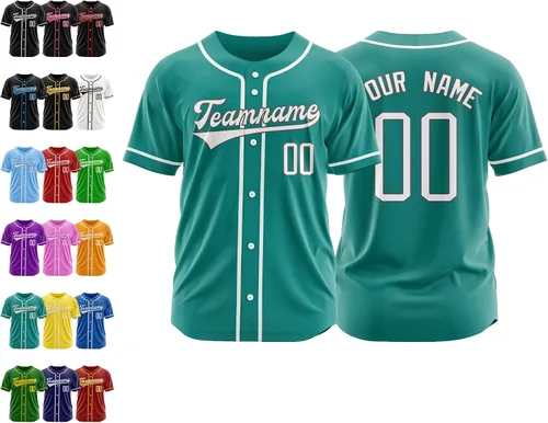 Vista 20 de Camiseta de béisbol personalizada, nombre de béisbol personalizado, logotipo de número, camiseta de béisbol personalizada para hombres, mujeres