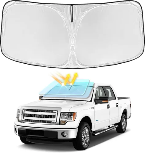 Vista 71 de Parasol de 4 capas para parabrisas, ajuste personalizado, tela 240T
