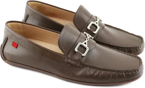 Vista 4 de Mocasines de piel auténtica para hombre informales cómodos ligeros con hebilla mocasines de conducción transpirables