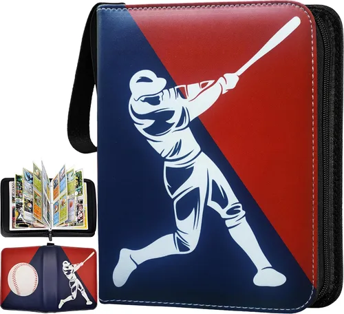 Vista 3 de Carpeta de Tarjetas de Béisbol con 440 Bolsillos, Libro de Tarjetas de Béisbol de 55 Fundas con 3 Anillas, Soporte para Tarjetas de Intercambio