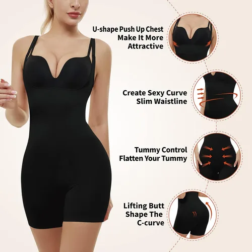 Vista 3 de AMRIY Faja moldeadora para mujer, con control de abdomen, sin costuras, para levantamiento de glúteos
