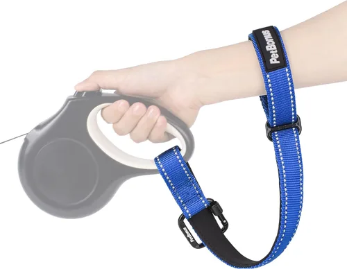 Vista 17 de PetBonus Correa de muñeca para perro, correa de seguridad para correa retráctil, correa corta reflectante con cerradura y mango acolchado suave