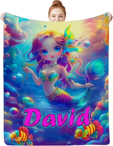 Vista 16 de Artsadd Mantas personalizadas con nombre para bebés niños y niñas, mantas de bebé personalizadas con nombre, manta personalizada para niños