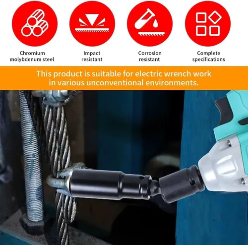Vista 4 de Enchufe de impacto giratorio, adaptador de enchufe neumático universal de 1/4 pulgadas para herramientas eléctricas y neumáticas