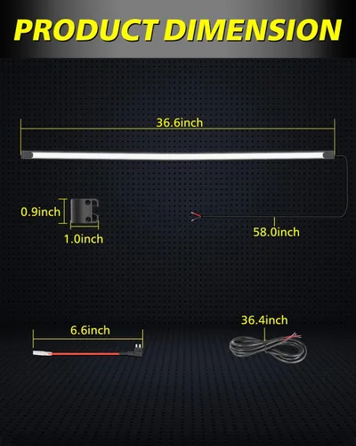 Vista 2 de Kit de luces LED DRL de 36.6 pulgadas para Chevy GM Silverado 2014-2018, accesorios para parrilla delantera, luces de acento de barra de posición