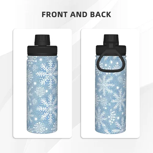 Vista 3 de Blooming Poppies - Botella de agua deportiva a prueba de fugas, 18 onzas, botellas de agua aisladas para bicicletas, fitness, yoga, senderismo, etc.