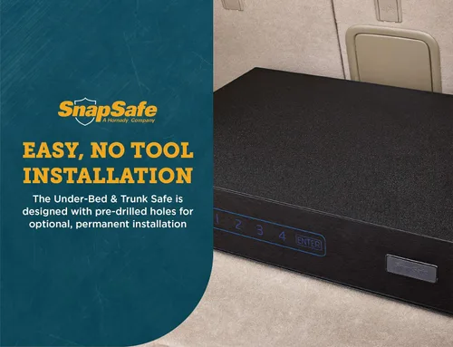 Vista 8 de SnapSafe Caja fuerte debajo de la cama, tamaño mediano – Caja fuerte para armas de fuego, municiones y objetos de valor – Cabe en el maletero de SUV
