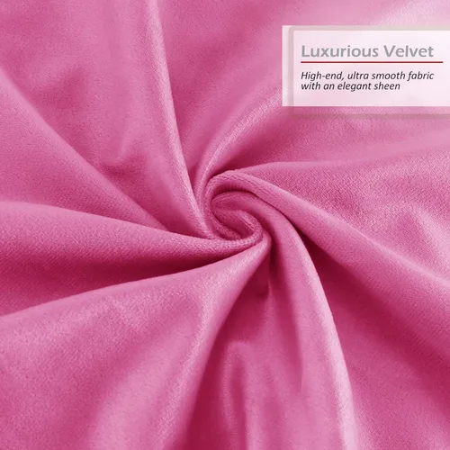 Vista 5 de Nestl Fundas de almohada decorativas, acogedoras fundas de almohada de terciopelo de color rosa claro de 20 x 20 pulgadas, suaves fundas de almohada