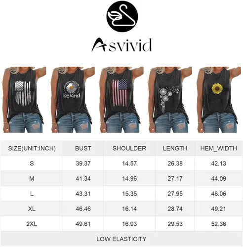 Vista 5 de Asvivid - Camisetas sin mangas para mujer, holgada, con cuello redondo, estampado de letras, diente de león, para verano, casuales