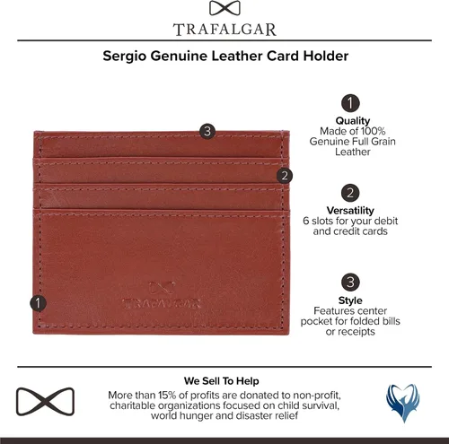 Vista 2 de Trafalgar Sergio - Funda de piel auténtica para hombre