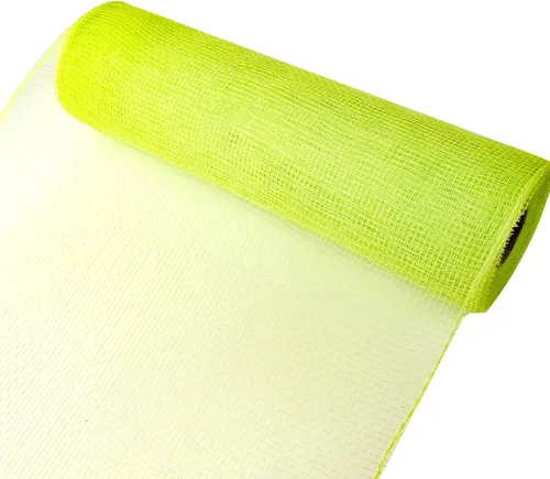 Vista 4 de 2 rollos de cinta de malla verde manzana decorativa de 10 pulgadas x 30 pies, rollos de malla de poli verde lima para suministros de corona DIY
